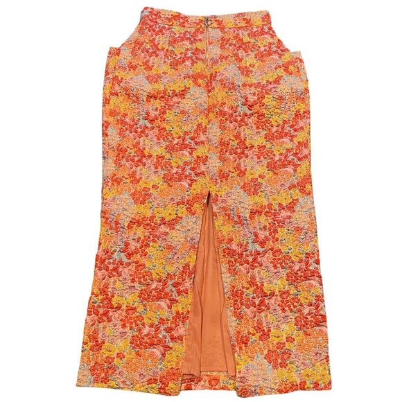 NWT Lulus XS Ellarina Pink Floral Metallic Tie-Strap Two-Piece Dress Midi Maxi - Picture 5 of 16